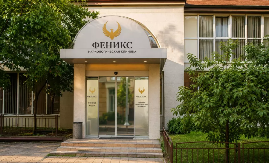 Вход в наркологическую клинику «Феникс» в Тавде